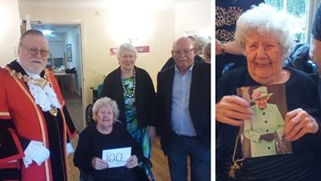 100 birthday candles for Uxbridge care home Resident